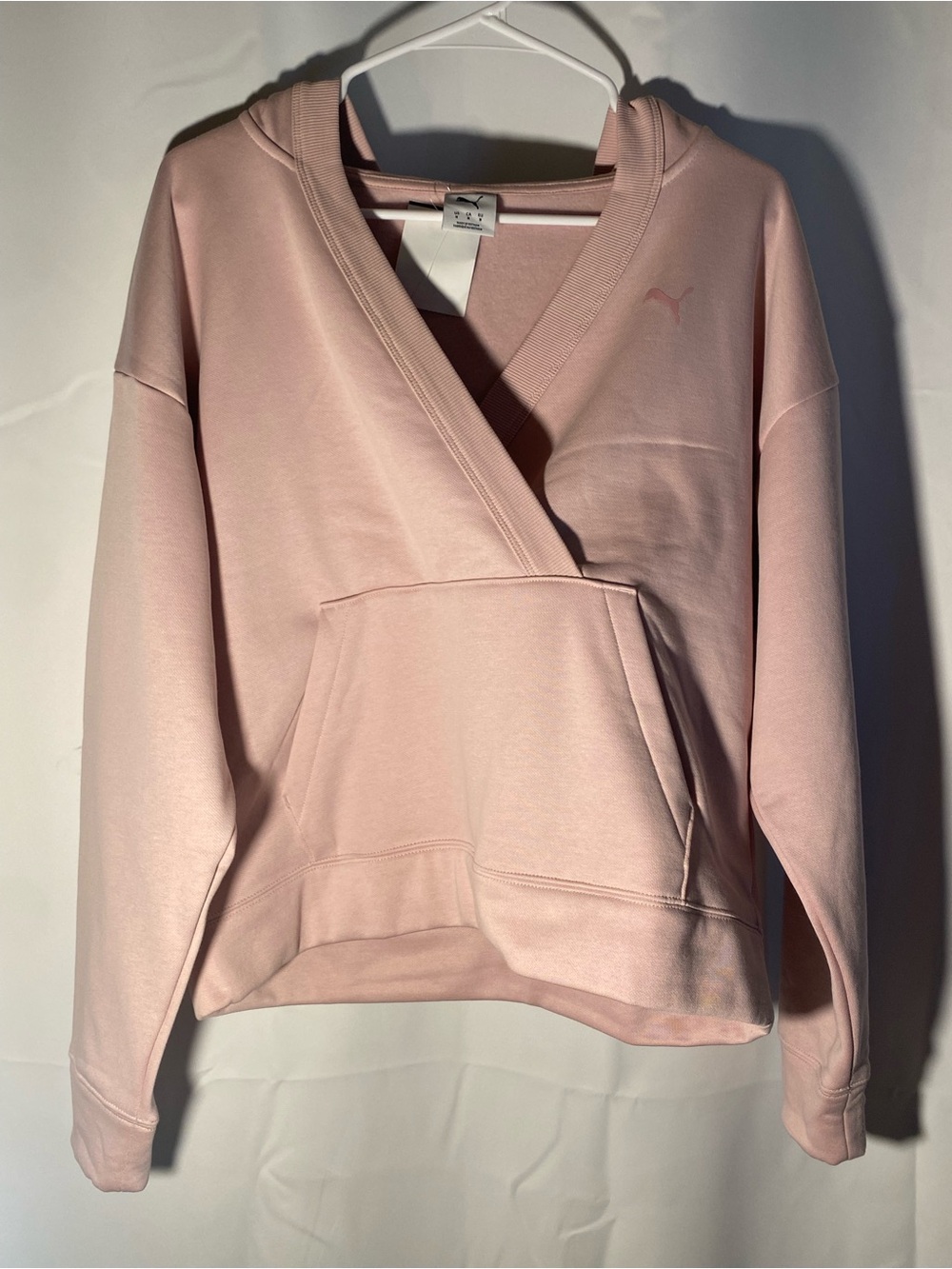 Puma Women's Light Pink Crossover Pullover Hoodie